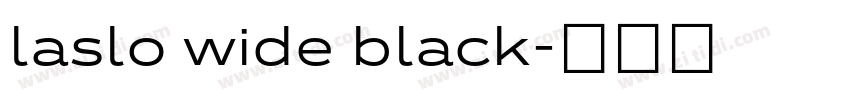 laslo wide black字体转换